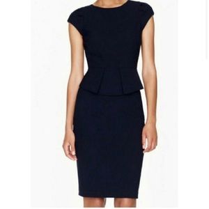 J. Crew Peplum Dress in Navy